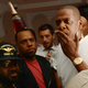 Producer Jermaine Dupri, producer No I.D., and rapper Jay-Z attend Moet Rose Lounge Presents Nas’ Life Is Good on July 16, 2012 in New York City.